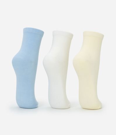 Kit 03 Medias Cano Mediano en Algodón con Etiquetas Smiles 3