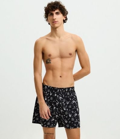 Calzoncillo Samba Canción en Tricolina con Estampado de Stranger Things