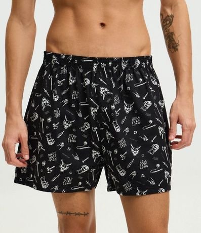 Calzoncillo Samba Canción en Tricolina con Estampado de Stranger Things 2