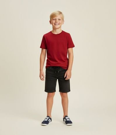 Remera Infantil Texturizada con Viés Contrastantes - 5 a 14 años