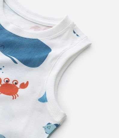 Musculosa Infantil con Estampa Fondo del Mar - Talle 1 a 6 años 4
