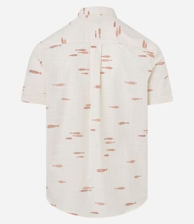 Camisa Comfort en Algodón con Estampa Espina de Pez 3