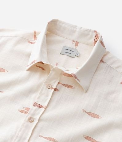 Camisa Comfort en Algodón con Estampa Espina de Pez 4