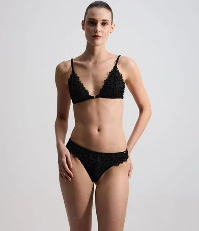 Bombacha Bikini Hilo Doble con Encaje en la Cintura 1