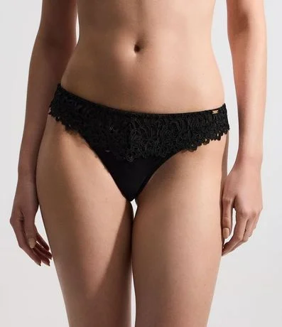 Bombacha Bikini Hilo Doble con Encaje en la Cintura 2