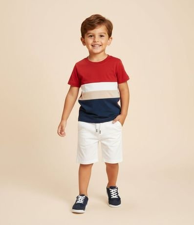 Remera Infantil con Bloques de Color - Talle 1 a 6 años