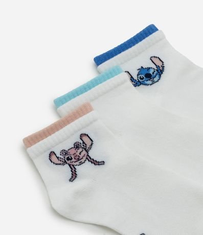 Kit 03 Medias Caña Corta en Algodón Stitch y Angel 4