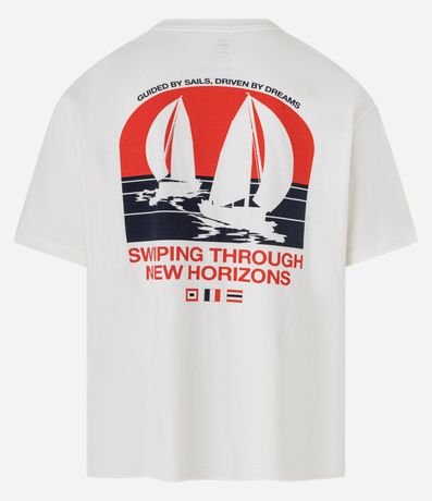 Remera Boxy en Malla con Estampa Frente y Espalda de Barco 6