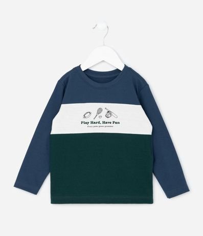 Remera Manga Larga en Algodón con Estampado - Talle 1 a 6 años