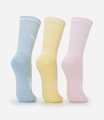 Kit 03 Medias Caña Larga Deportiva en Algodón Puma 3