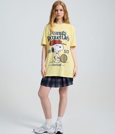 Remera en Algodón con Estampa de Snoopy Raquet Club 3