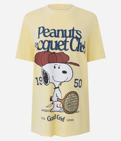 Remera en Algodón con Estampa de Snoopy Raquet Club 6