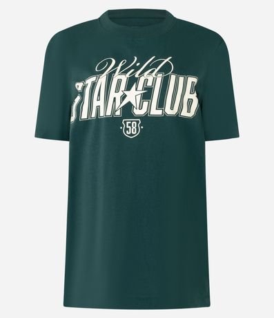 Remera en Algodón con Estampa Wild Star Club