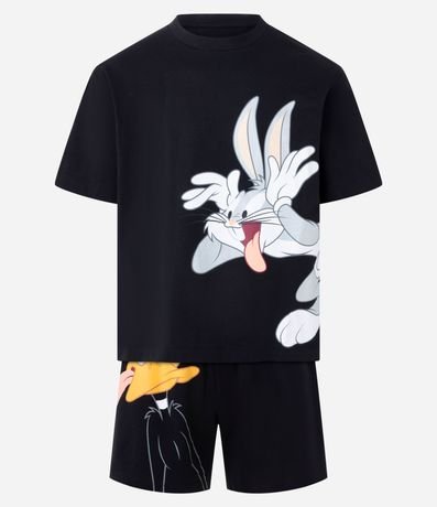 Pijama Boxy en Algodón con Estampa Looney Tunes