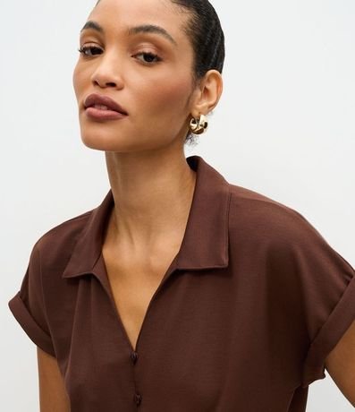 Blusa Texturizada en Viscosa con Botones y Lazo 3