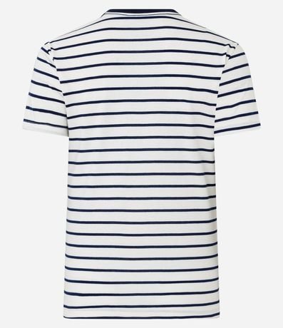 Remera T-shirt en Algodón con Estampa de Cereza y Rayas Contrastantes 5