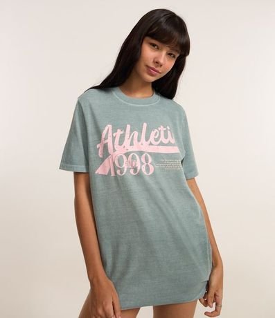 Remera en Algodón con Estampa Athletic