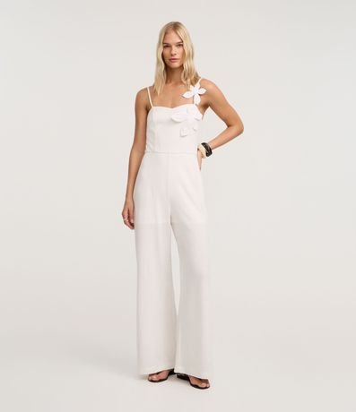 Mono de Bretel en Piquet con Flores de Tejido