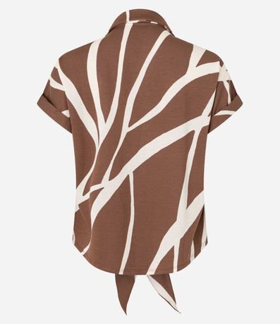 Blusa en Viscolycra con Lazo en el Ruedo y Estampa Abstracta 6