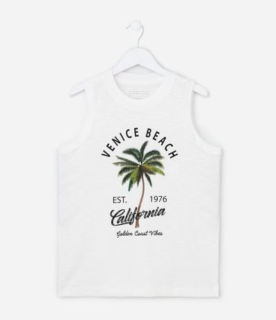 Musculosa Infantil con Estampa de Palmeras - Talle 5 a 14 años 2