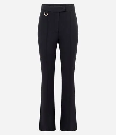 Pantalón Fit Flare en Punto Roma con Hebilla 4