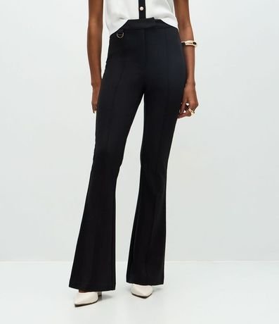 Pantalón Fit Flare en Punto Roma con Hebilla 2