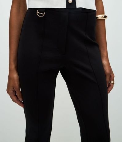 Pantalón Fit Flare en Punto Roma con Hebilla 3