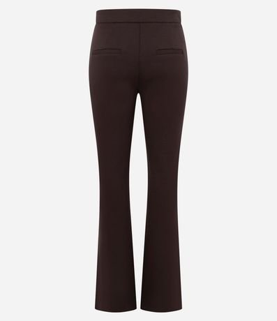 Pantalón Fit Flare en Punto Roma con Hebilla 6