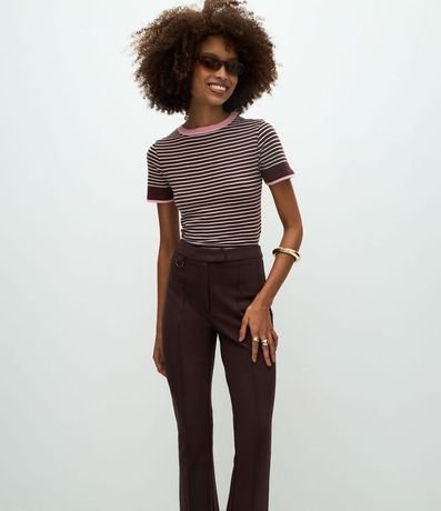 Pantalón Fit Flare en Punto Roma con Hebilla 2