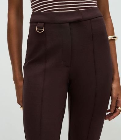 Pantalón Fit Flare en Punto Roma con Hebilla 4