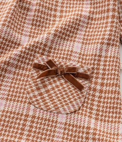 Vestido Infantil Manga Larga de Cuadros con Media-Pantalón – Talle 0 a 18 Meses 11