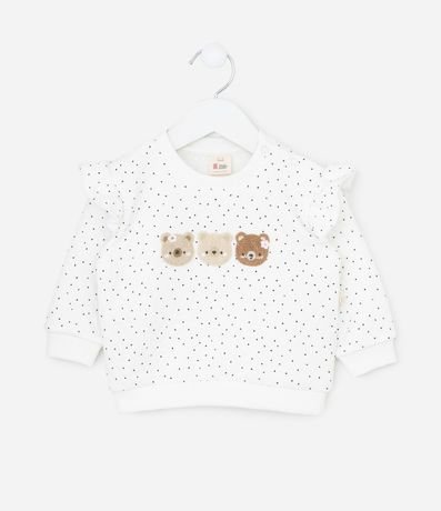 Saco Infantil en Chenille con Bordados de Osos – Talle 0 a 18 Meses 2