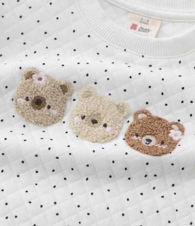 Saco Infantil en Chenille con Bordados de Osos – Talle 0 a 18 Meses 8