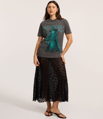 Remera T-Shirt en Algodón con Estampa Wiked Desteñida 2