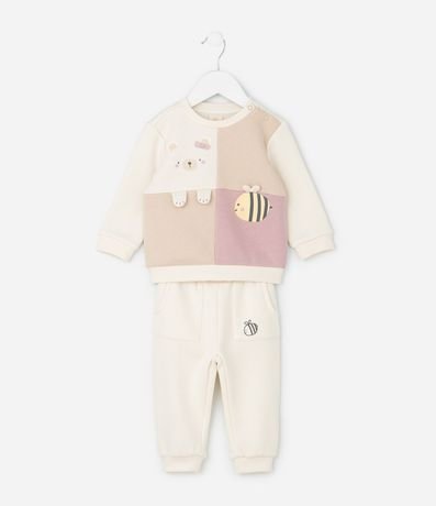Conjunto Infantil con Estampa de Abeja y Oso – Talle RN a 18 Meses 2