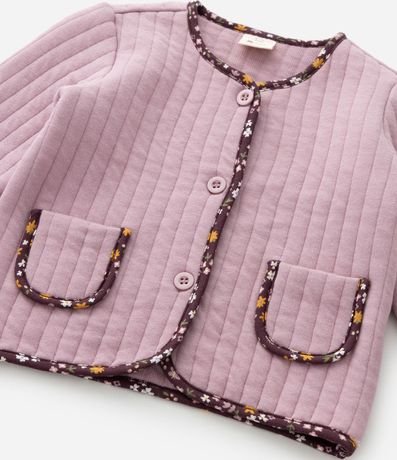 Conjunto Infantil Capitoneada con Campera Biés Floral y Pantalón – Talle 0 a 18 Meses 12