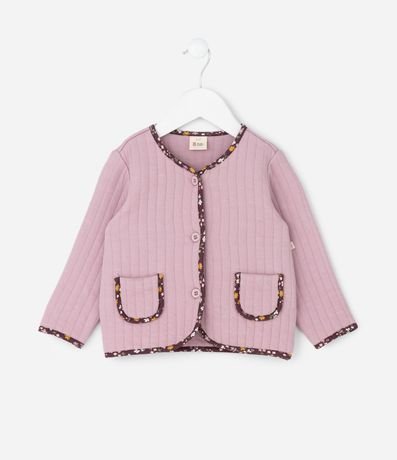 Conjunto Infantil Capitoneada con Campera Biés Floral y Pantalón – Talle 0 a 18 Meses 2