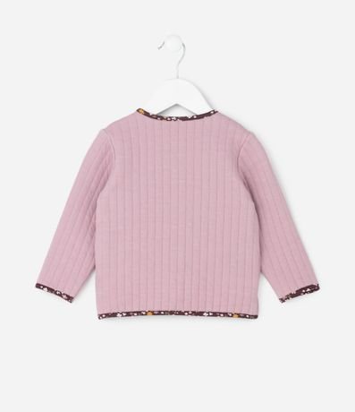 Conjunto Infantil Capitoneada con Campera Biés Floral y Pantalón – Talle 0 a 18 Meses 3