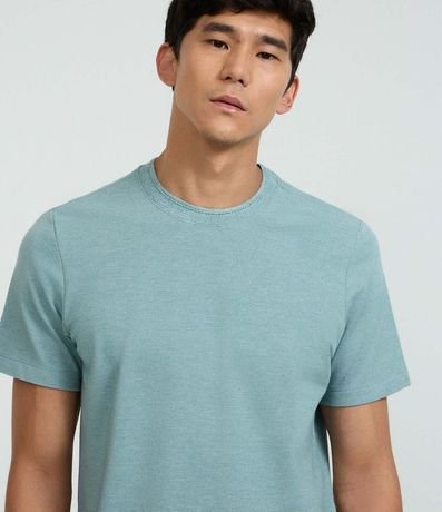 Remera Regular en Algodón con Textura 4