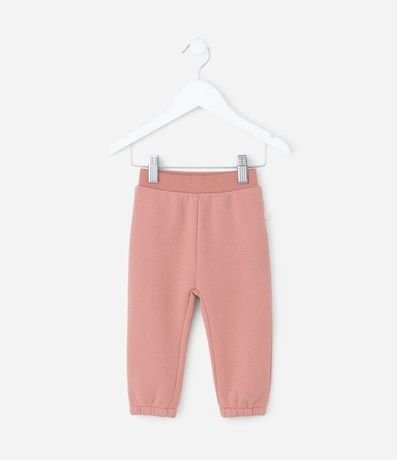 Pantalón Infantil en Algodón con Orejas Aplicadas – Talle 0 a 18 Meses