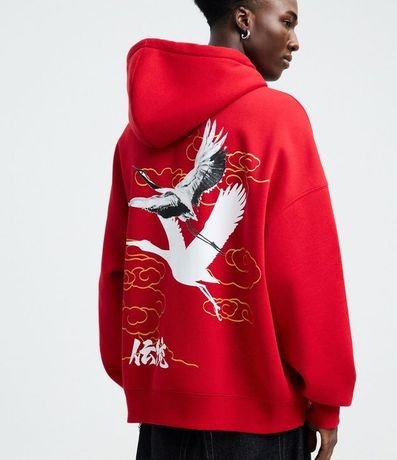 Saco Boxy en Algodón con Felpa y Estampa Lettering 3