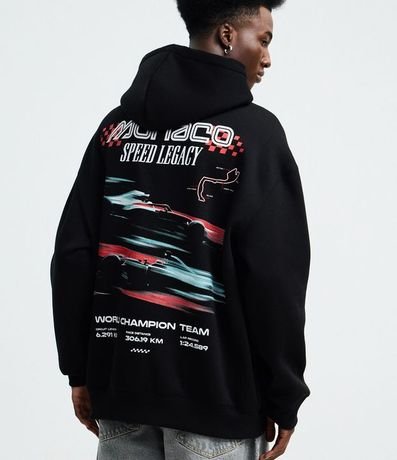 Buso Relaxed en Algodón con Felpa y Estampado de Carros de Carreras 3