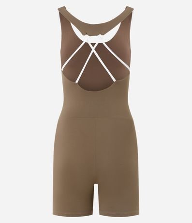 Enterito Deportivo Corto con Breteles Finos Cruzados en la Espalda 5