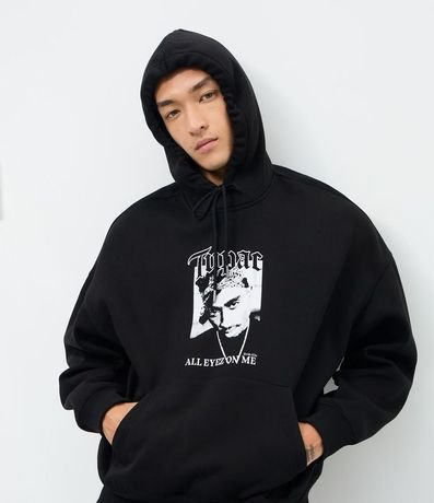 Saco en Fleece con Estampa de Tupac All Eyez On Me 1