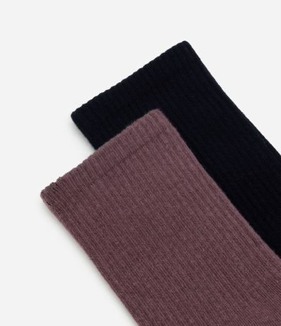 Kit 02 Medias Deportivas en Algodón con Antideslizante 5