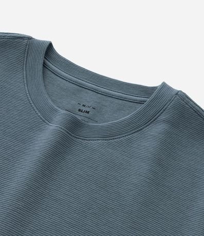 Remera Slim en Algodón con Textura Acanalada 8
