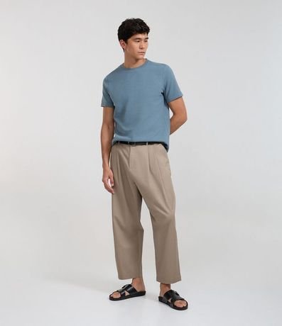 Remera Slim en Algodón con Textura Acanalada 2