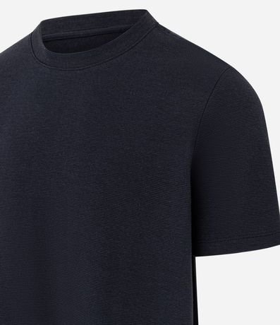 Remera Slim en Algodón con Textura Acanalada 7