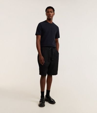 Remera Slim en Algodón con Textura Acanalada 2