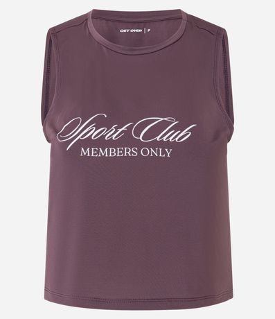 Musculosa Machão Cropped en Microfibra con Estampado Sport Club 4